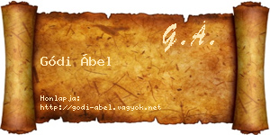 Gódi Ábel névjegykártya